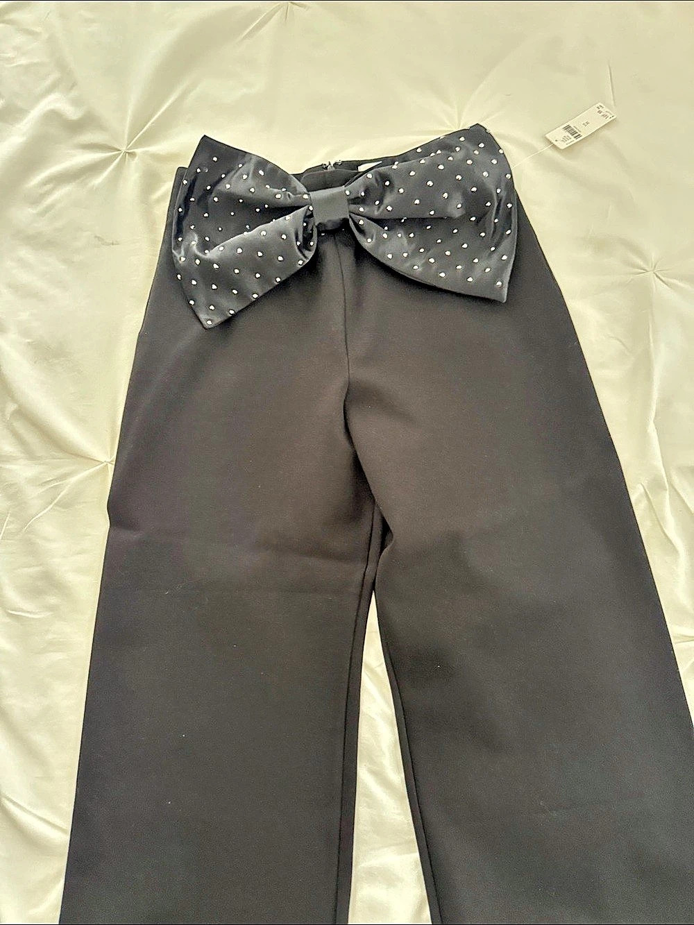 Maeve by anthropoloie The Colette Studded Bow Wide Leg Pants Size 31 NWT